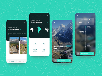 Hiking Trails Concept app app design concept design explore hiking interface ios travel