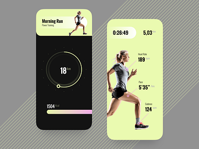 Running App Concept app concept excercise explore interface ios motion design running app ui workout