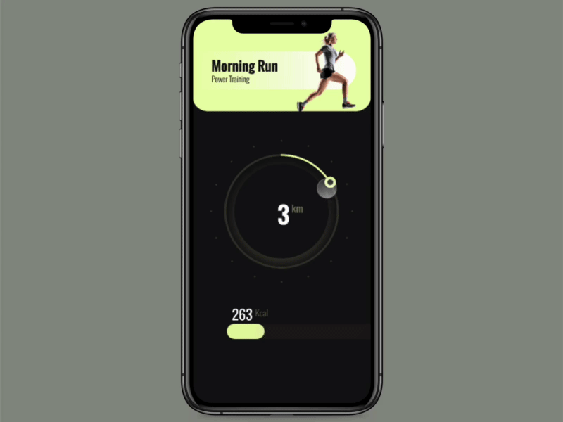 Running App Animation app concept exercise explore interaction ios motion design protopie prototype running workout
