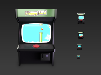 Flappy Bird Arcade Machine arcade bird blender flappy gnome icon inkscape