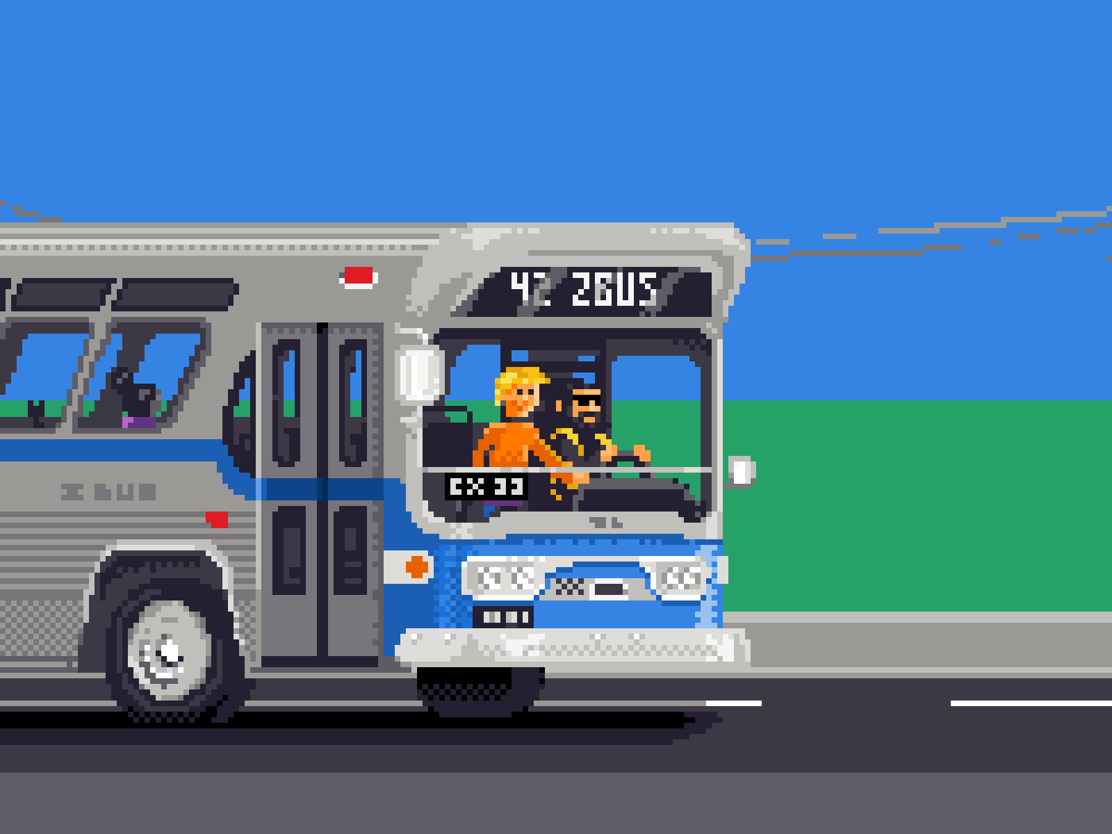 D-Bus bus keanu pixaki pixel pixelart speed