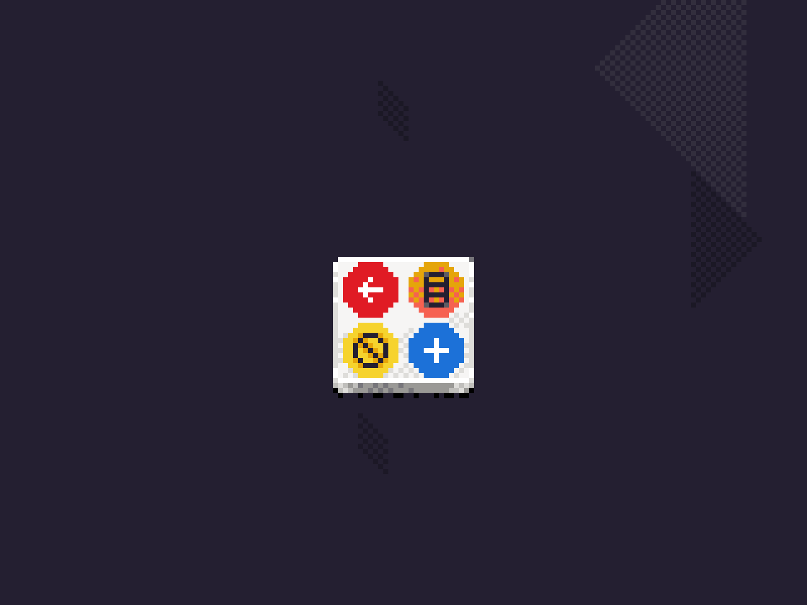 Emblem animated animation design icon pixelart