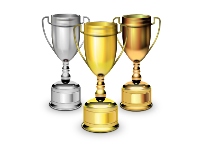 Trophies app bronze gnome gold icon silver trophy