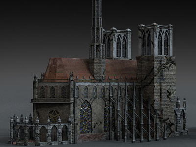 Cathedral of Hell 3d art 3d artist architecture autodesk maya cgi demonic digital 3d digitalart game art gamedev gothic medieval substance painter