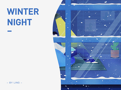 Winter Night design illustration