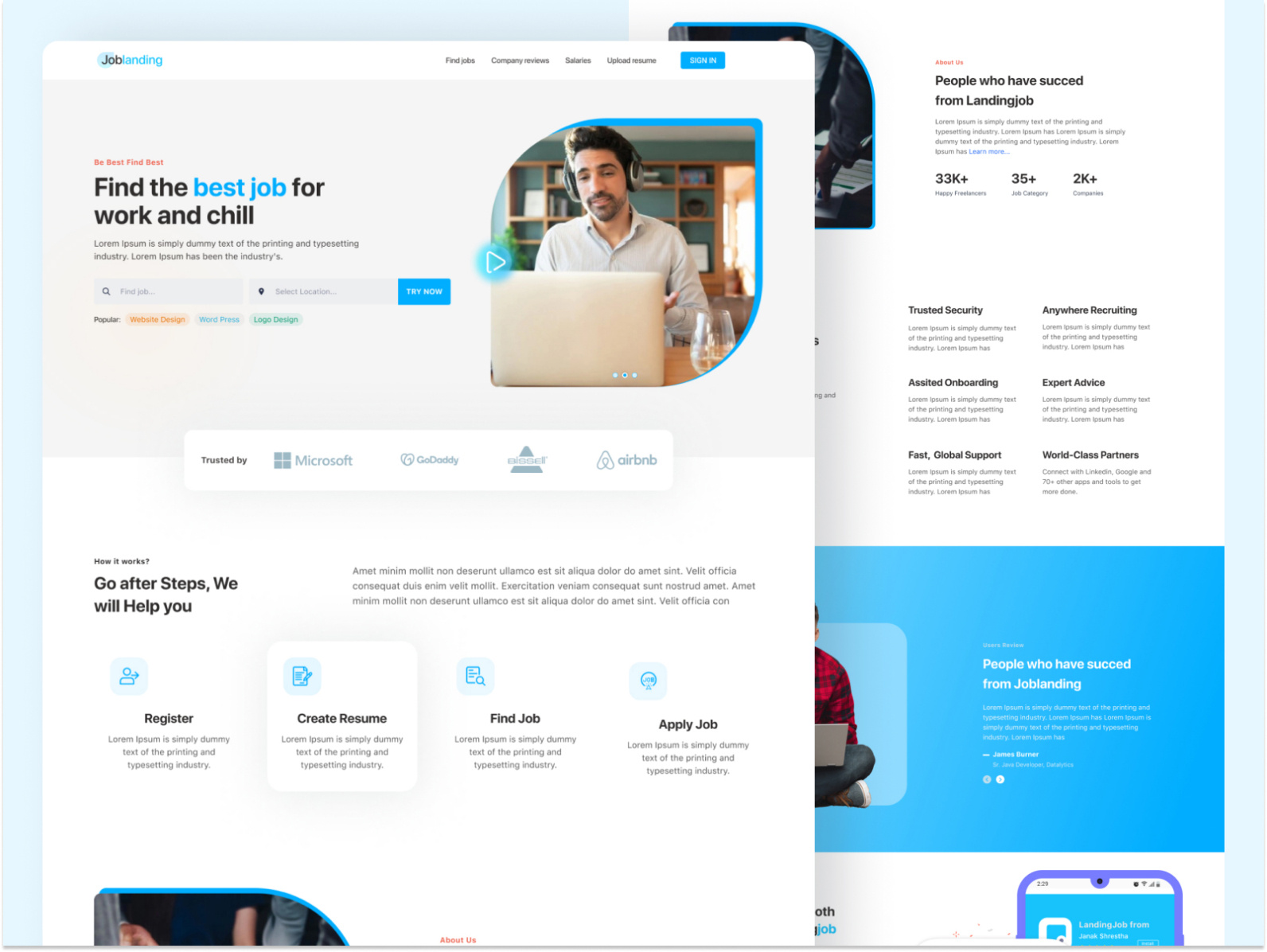 Joblanding by Janak Shrestha on Dribbble