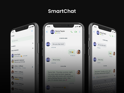 SmartChat App | Janak Shrestha - UI Designer 3d animation branding chat app janak shrestha logo mobile ui smartchat