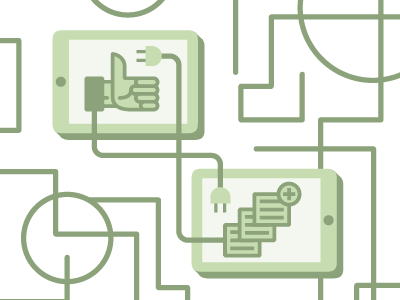 lines and shapes and things connection icon illustration rob eagle
