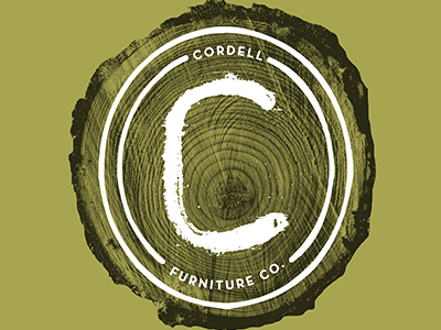 Cordell furniture logo type wood