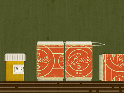 Tylenol Beer beer fun illustration rob eagle texture the national vector