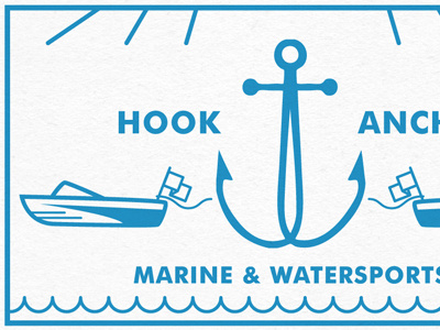 business card - front anchor boat fun hook sports water