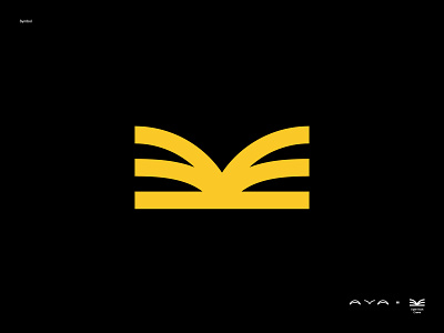 AVA Stories symbol ava black book branding crown logo mark stories story symbol yellow