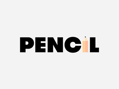 ✏️Pencil brand branding illustration kids logo mark pencil symbol type typography