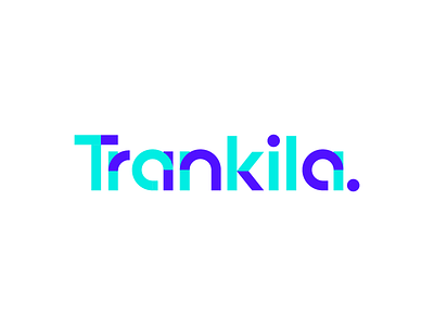 Trankila type blue branding custom font illustration logo mark symbol trankila turquoise typography