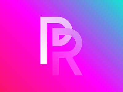 PR pt. II anagram brand branding gradient logo monogram symbol