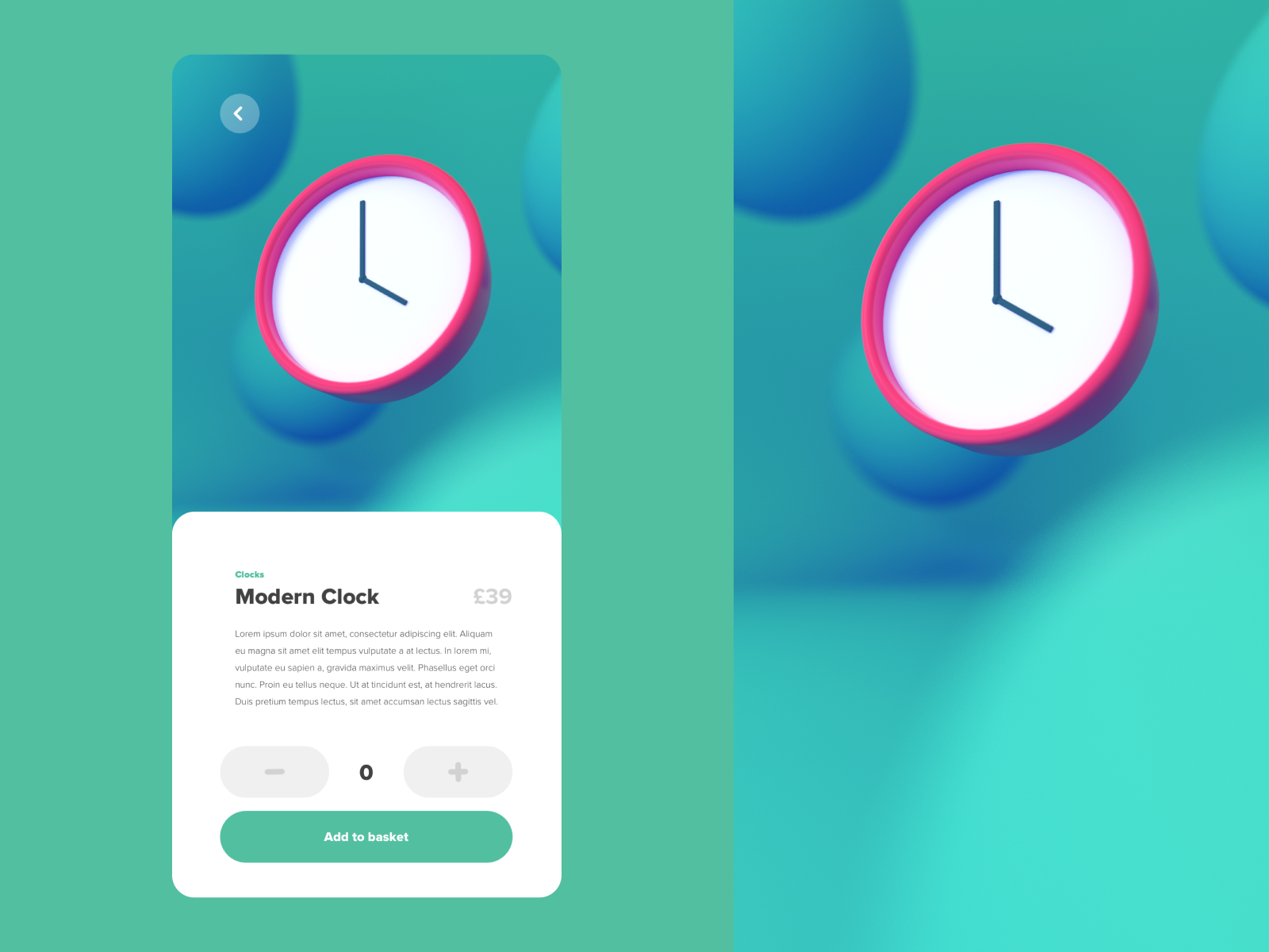 Shopping App Clock by Thomas on Dribbble