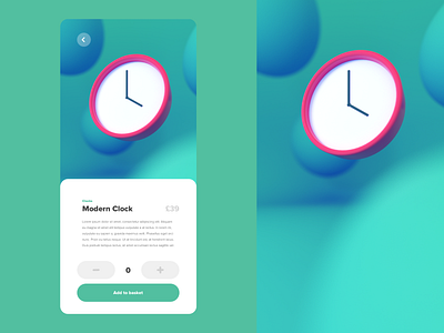 Shopping App - Clock 3dart 3dillustration 3drender cinema4d illustration ui uidesign uiux