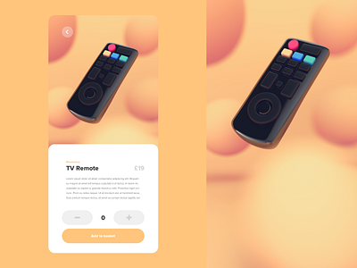 TV Remote - Shopping App UI