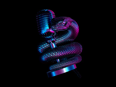 P Money - Snakes EP Redesign 3d 3dillustration album art branding c4d cinema4d design illustration