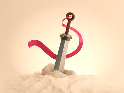 Day 1 - Sword 3d 3dart 3dillustration 3drender c4d cinema4d lowpoly lowpoly3d sologameicon21 sologameicon21 stylised sword