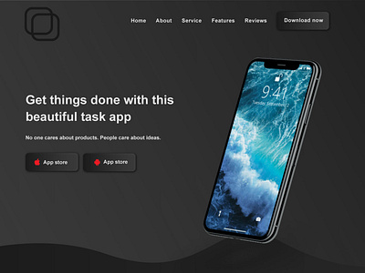 app landing page