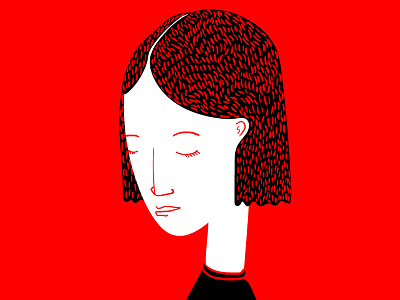 Red adobe illustrator character design illustration