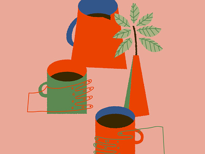 Coffee With Friends adobe illustrator branding coffee illustration