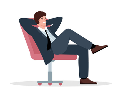 Relaxing businessman