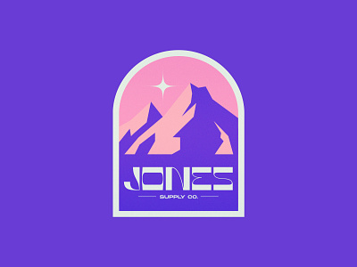 Jones Supply Co badge branding design illustration logo logos mountain outdoor badge outdoors