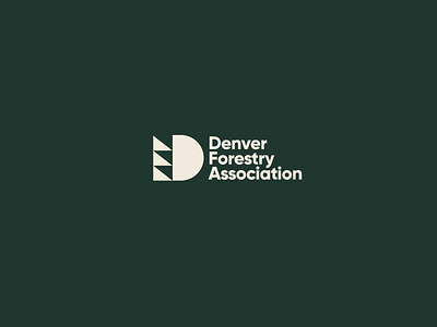 Denver Forestry Association branding classic conservation design forest forestry logo mountain outdoor retro