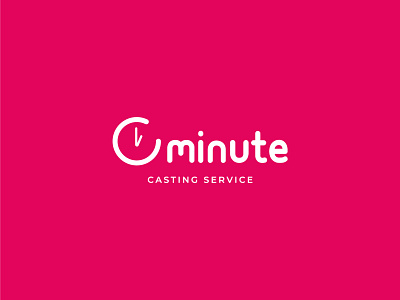 Oneminute | Casting Service advert brandidentity branding cast design film flat hire logo vector