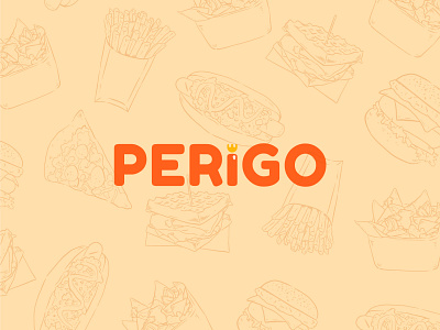 PERIGO brandidentity branding design fastfood flat food illustrator logo vector