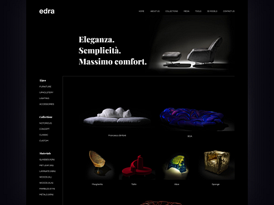 Edra Website (Italian Furniture maker web design website