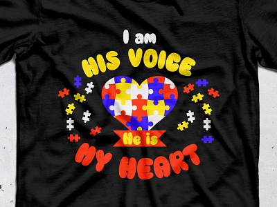 Heart Colored Puzzle for autistic childrens autistic childish children color cool funny heart illustation logotype piece puzzle t shirt graphic trendy vector