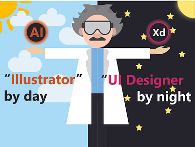 ui and illustration ballane c4d career color cover day doctor geometric human illustration landing page night profession scientist uiux uiuxdesign web webdesign worker