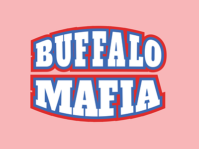 Buffalo Mafia typo american flag apparel design calligraphy cool cool colors fashion icon illustration logotype navy blue red trendy typo typography ui ux vector white