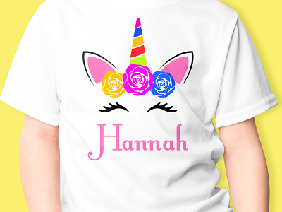 hannah mockup apparel design brand fashion hanna icon illustation logotype soanna t shirt design trendy ui unicorn vector