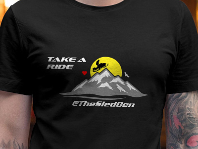 The Sled Den ski t-shirt apparel design conspiracy fashion illustation logotype mountain ski sled t shirt design thesnowypay trendy typography vector