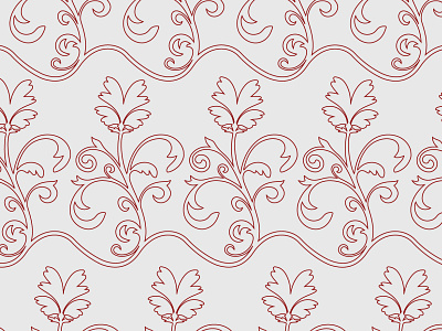 Seamless interlocking line pattern