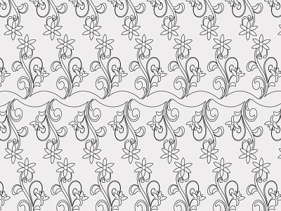 Interlocking line flower pattern