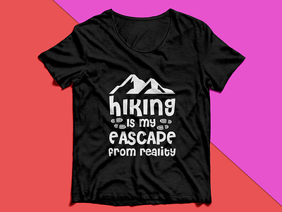 hiking t-shirt eascape foot print hand drawn hiking holiday home homepage mountain typography walking