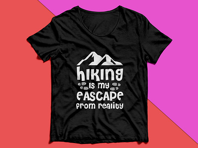 hiking t-shirt eascape foot print hand drawn hiking holiday home homepage mountain typography walking