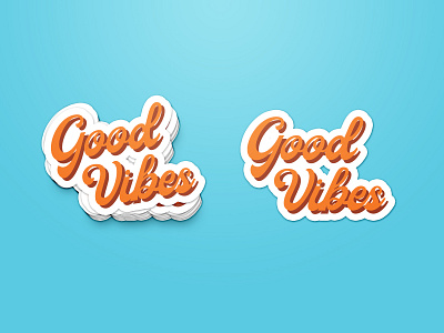 good vibes Sticker design