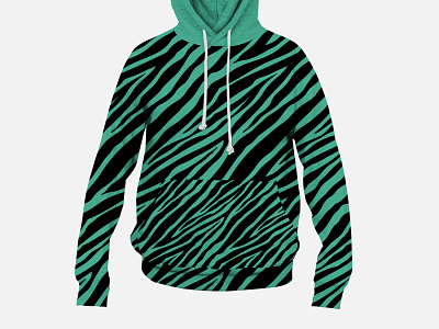 piscay green Pattern Hoodie colorful fashion green pattern picsay green pink tiger pattern trending trending colors typogaphy vector zebra pattern