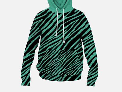 piscay green Pattern Hoodie