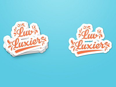 LuvLuxier branding sticker