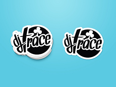 djTrace Logo Sticker remake cut cut machine die cut diecut logo logo design logodesign logotype sticker sticker design