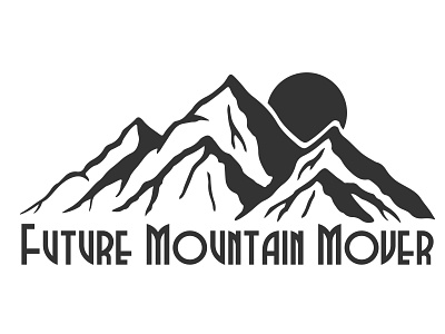 Future Mountain Mover apparel design childish design fashion funny illustration logotype motivational mountain mover trendy vector