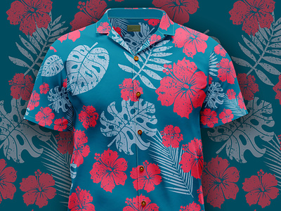 Hawaiian shirt apparel design fashion hawaiian pattern hawaiian shirt illustation seamless pattern summer pattern