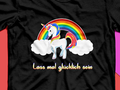 Happy Unicorn t-shirt Design apparel design design fashion illustation t shirt design t shirt graphic unicorn unicorns